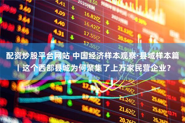 配资炒股平台网站 中国经济样本观察·县域样本篇丨这个西部县城为何聚集了上万家民营企业？